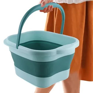 Faltbar Fußbad Mit Massagefunktion | Faltbare Fußbadewanne | Fußbadbecken Mit Fußmassagegerät Und Haltegriff, Foot Massager Fur Fußbadewanne Füße Wellness Fußpflege Pediküre Entgiftung Entspannung