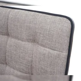Mendler 2er-Set Esszimmerstuhl HWC-C41, Stuhl Küchenstuhl, höhenverstellbar drehbar, Stoff/Textil creme-grau