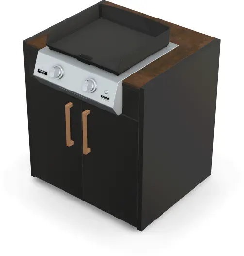 Brabura KC 80 Plancha Körper - Iron Corten / Anthrazit / Holzgriff