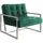 s-style möbel Loungesessel Tampa Samtstoff 84 x 81 x 89 cm Smaragdgrün mit Metallfüßen