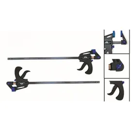 Vago-Tools 2x Schnellspannzwinge 100 mm Einhandzwinge Klemmzwinge Schraubzwingen