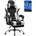 Gaming Stuhl Stoff Weiß/Schwarz