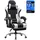 GTPLAYER Gaming Stuhl Stoff Weiß/Schwarz