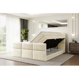 altdecor Boxspringbett, Beige, Holzwerkstoff, Höhe ca. 20 cm, 140x200 cm, Schlafzimmer, Betten, Boxspringbetten