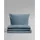 BIERBAUM Chic Uni Unifarben Blau 200 x 200 cm + 2 x 80 x 80 cm