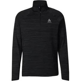 Odlo Herren Rolli Mid layer 1/2 zip STEAM, black melange, S