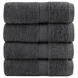 vidaXL SOLUND Handtuchset 4-tlg. Anthrazit
