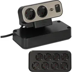 BRENNENSTUHL Steckdosenleisten+Schalter 10-fach/USB 1153580200 Estilo Duplex