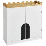 SoBuy Kinderkommode KMB44 86 x 87 x 30 cm MDF weiß Prinzessin