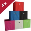 4er-Set Faltbox Klappbox "Boxas" - ohne Deckel Schwarz