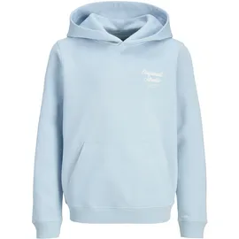 Jack & Jones Junior Jornorrebro Typo Back Sweat Hood Blue 128