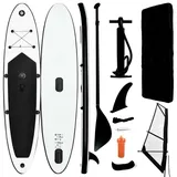 vidaXL SUP Board Aufblasbar mit Segel 300 x 76 x 15 cm grün und weiß