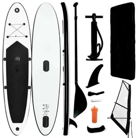 vidaXL SUP Board Aufblasbar mit Segel 300 x 76 x 15 cm grün und weiß