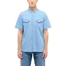 Mustang Kurzarmhemd Blau XL