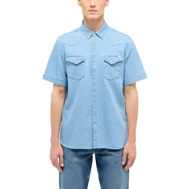 Mustang Kurzarmhemd Blau XL