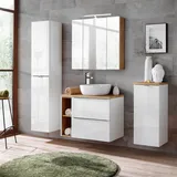 Lomadox Toskana 190 cm weiß mit LED
