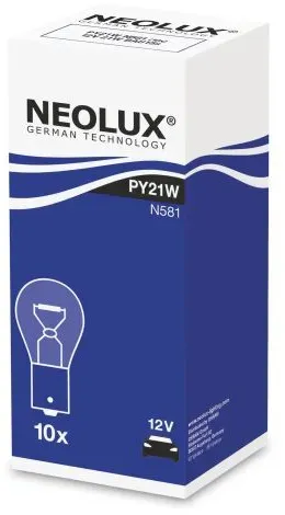 Neolux N581 Kugellampe Orange 12V 21W PY21W BAU15s 10er Pack