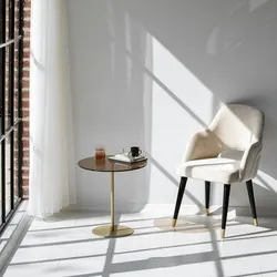 Skye Decor, Chill- ChillNOS, Gold, Couchtische, 50x50x50 cm, 100% getempertes Glas