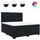 vidaXL Boxspringbett mit Matratze Schwarz 180x200 cm Samt