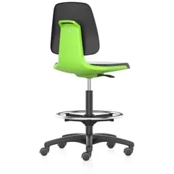 Stuhl Labsit 4 grün Kunst-Leder, Rollen - grün