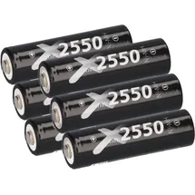 XCell 6x XCell Mignon Akku AA LSD Plus Ni-MH 1,2V 2550 mAh low self-discharge