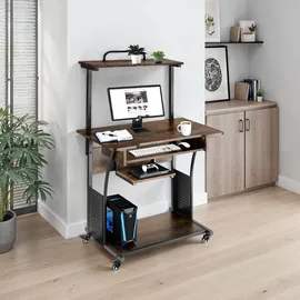 Tectake Schreibtisch Fife Dunkelbraun