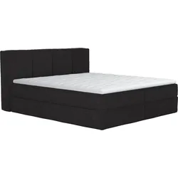 Boxspringbett HOME AFFAIRE "Sacy", schwarz, B:170cm L:230cm, 100% Polyester, Komplettbetten, Boxbett inkl. Topper, 2 Matratzen, Härtegrade H2, H3 und H4 wählbar