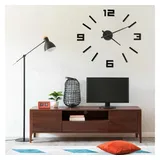 vidaXL 3D-Wanduhr 100,0 cm NA schwarz