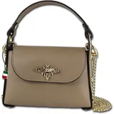 FLORENCE Umhängetasche Leder Taupe