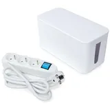 Perel Steckdosenleiste 1,5 m Weiß 3 St.