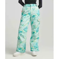 Superdry für Damen. WS110156A Skihose Ultimate Rescue blau (L), Lässig, Sportlich, Schnee, Recyceltes Polyester, Nachhaltig