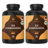 True Nature® Bio Ashwagandha Kapseln - Vegan & Made in Germany 2x360 St