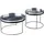 Riess-Ambiente Riess Ambiente Handgearbeitetes 2er Set Couchtische Elements 60cm Silber abnehmbare Tabletts Beistelltische in Hammerschlag Optik für Dein Wohnzimmer