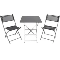 Lex Bistro Set 3-teilig, grau, Sitzgruppe Gartenset, Balkonset
