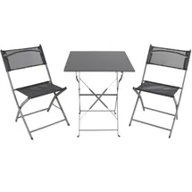 Lex Bistro Set 3-teilig, grau, Sitzgruppe Gartenset, Balkonset