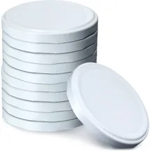 Kadax 10er Set Schraubdeckel TO82 für Gläser 82mm Weiß – Twist-Off Ersatzdeckel für 235-900ml Einmach- & Marmeladengläser, Luftdicht & Spülmaschinenfest