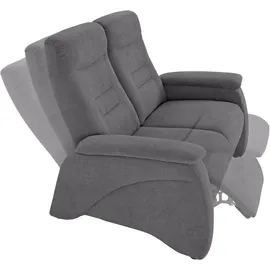 exxpo - sofa fashion "Ascoli, Kinosofa mit hohem Sitzkomfort, bequeme Armlehnen", grau, B:140cm H:106cm T:99cm, NaturLEDER (echtes Rindsleder) in Sitz und Rücken.