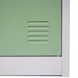 Mendler Schließfachschrank Metall 6 Fächer grün