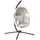 Outsunny Hängesessel oval Hellgrau 1-Sitzer mit Gestell