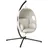 oval Hellgrau 1-Sitzer mit Gestell