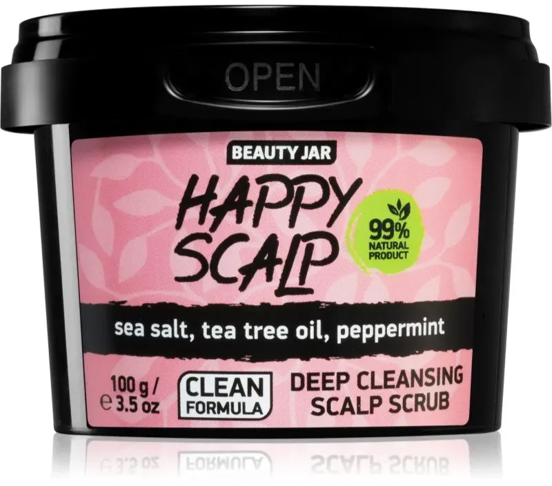 Beauty Jar Happy Scalp Reinigungspeeling für fettige Kopfhaut 100 g