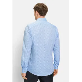 Olymp Businesshemd OLYMP "OLYMP Level Five, body fit, Kent", Herren, Gr. 38, Normaler Arm, bleu, 100% Baumwolle, Hemden
