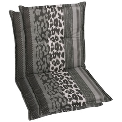 Sesselauflage GO-DE "Sesselauflage nieder", grau, B:50cm H:100cm T:48cm, Polyester, Baumwolle, Polsterauflagen