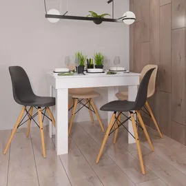 Homestyle4u Esstisch 90 x 73 x 60 cm weiß