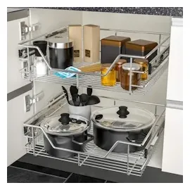 CASARIA Teleskopschublade 4er-Set 50cm Schrankbreite Außenmaß