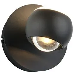 Musterring Leuchten LED-Wandleuchte Cannon Metall Schwarz
