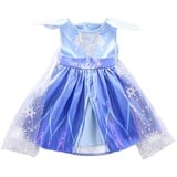 Lito Angels Schneekönigin Elsa Kleid mit Schleppe für Kleinkind Mädchen Eiskönigin 2 Prinzessin Kostüm Verkleidung Größe 2-3 Jahre 98 Blau