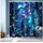 JINGYOU Duschvorhang 180 x 200 cm blau