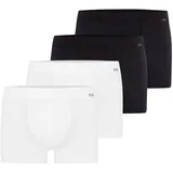 Hanro Retro Boxershorts Schwarz / Weiß S 4er Pack