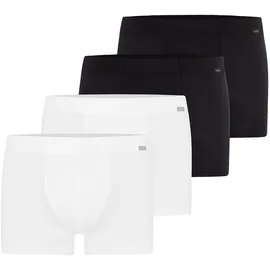 Hanro Retro Boxershorts Schwarz / Weiß S 4er Pack